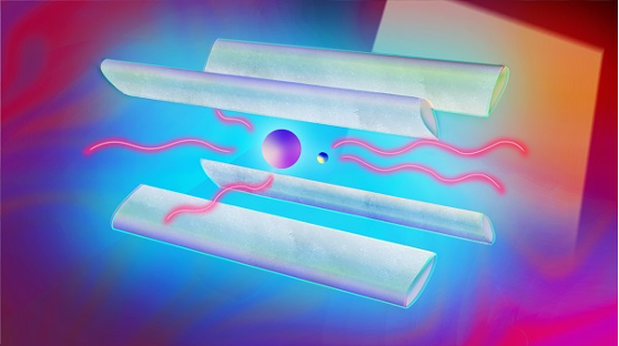 激光冷却下的铍离子(左)- 氩离子(右)对 | 图片来源:photonics.com 激光冷却下的铍离子(左)- 氩离子(右)对 | 图片来源:photonics.com